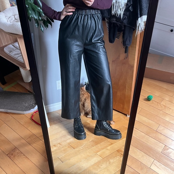 ASOS Faux leather wide leg pants - Picture 5 of 5